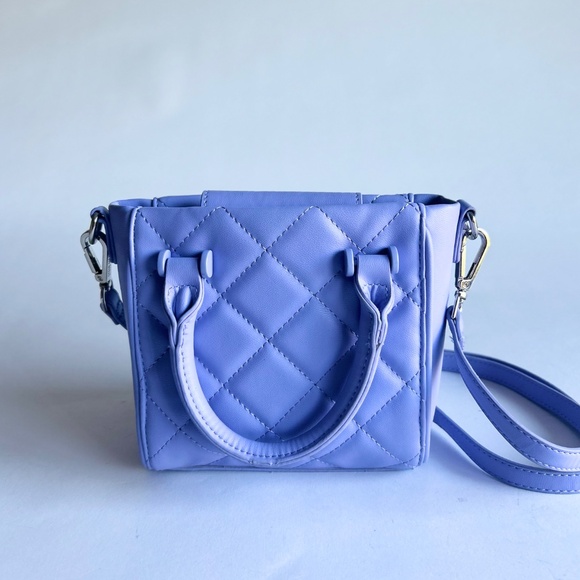Steve Madden Lavender Polyurethane Quilted Leather Small Crossbody Shoulder Bag - Picture 5 of 15